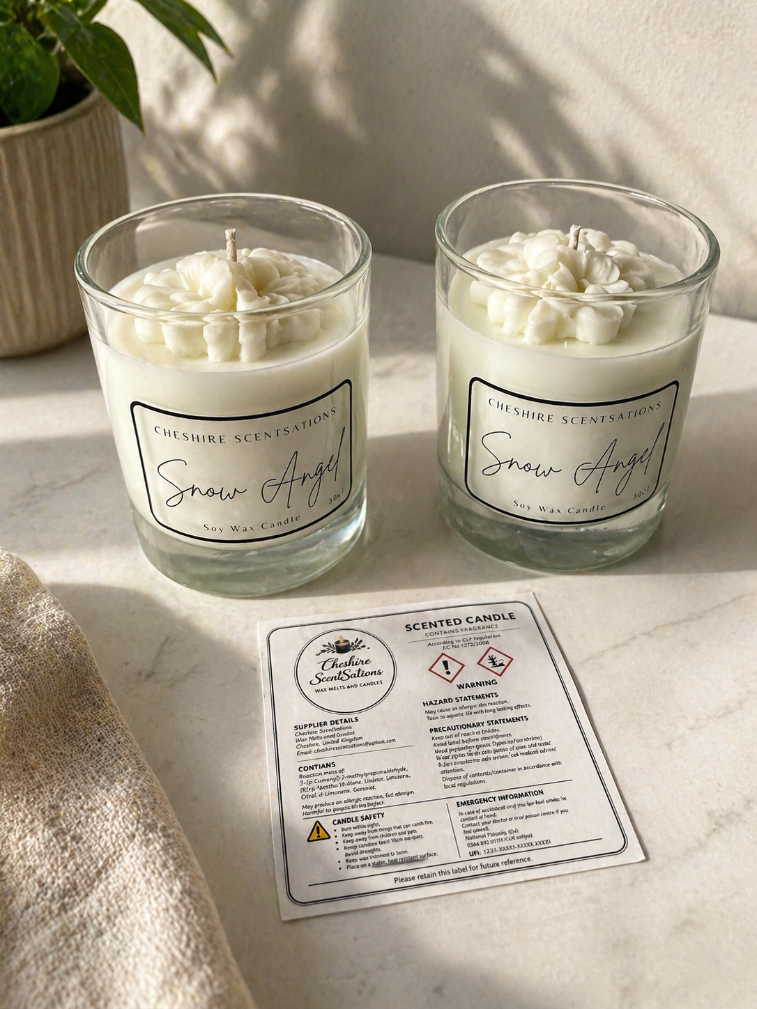 Snow Angel Handpoured Soy Candle 30cl