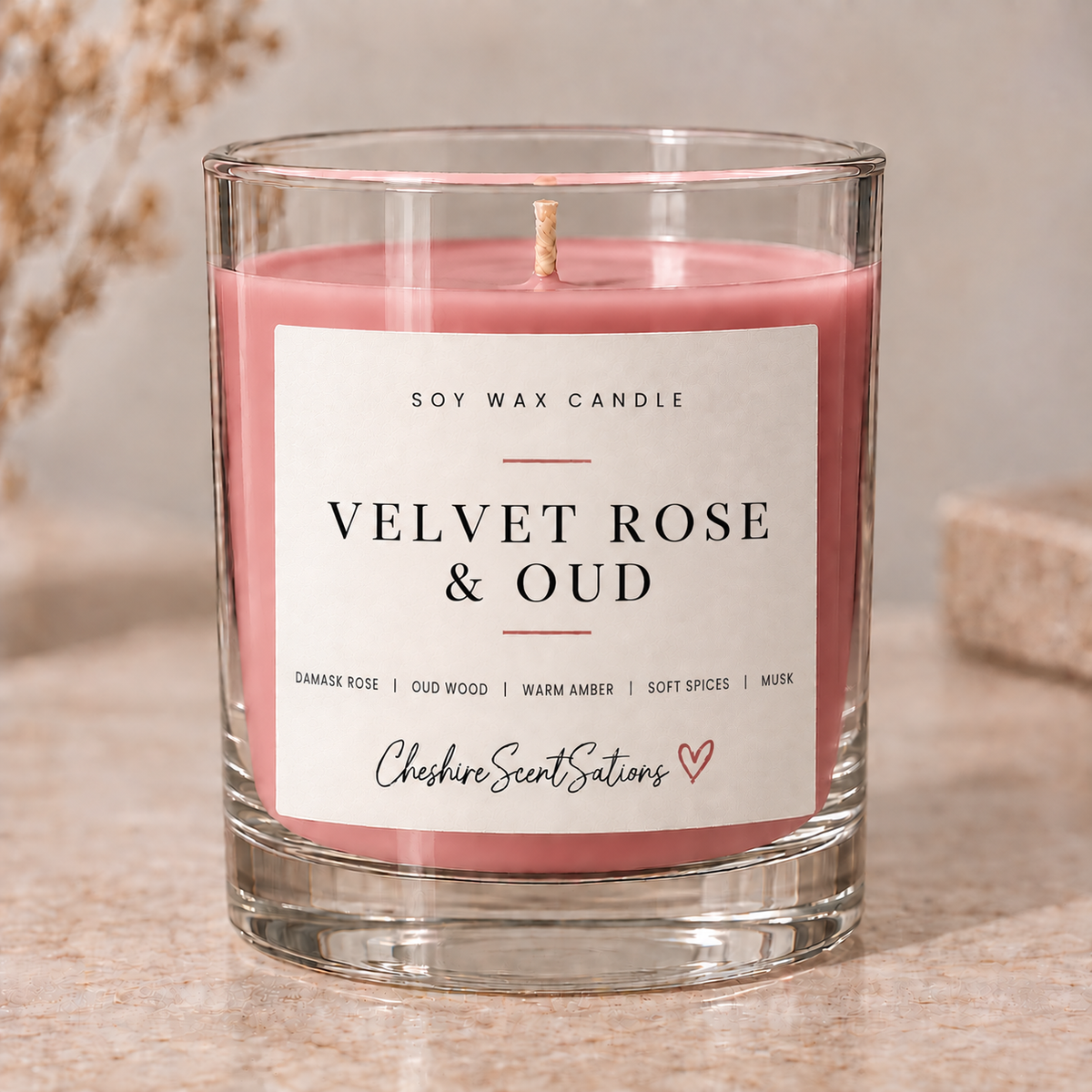 Velvet Rose & Oud | Soy Wax Candle