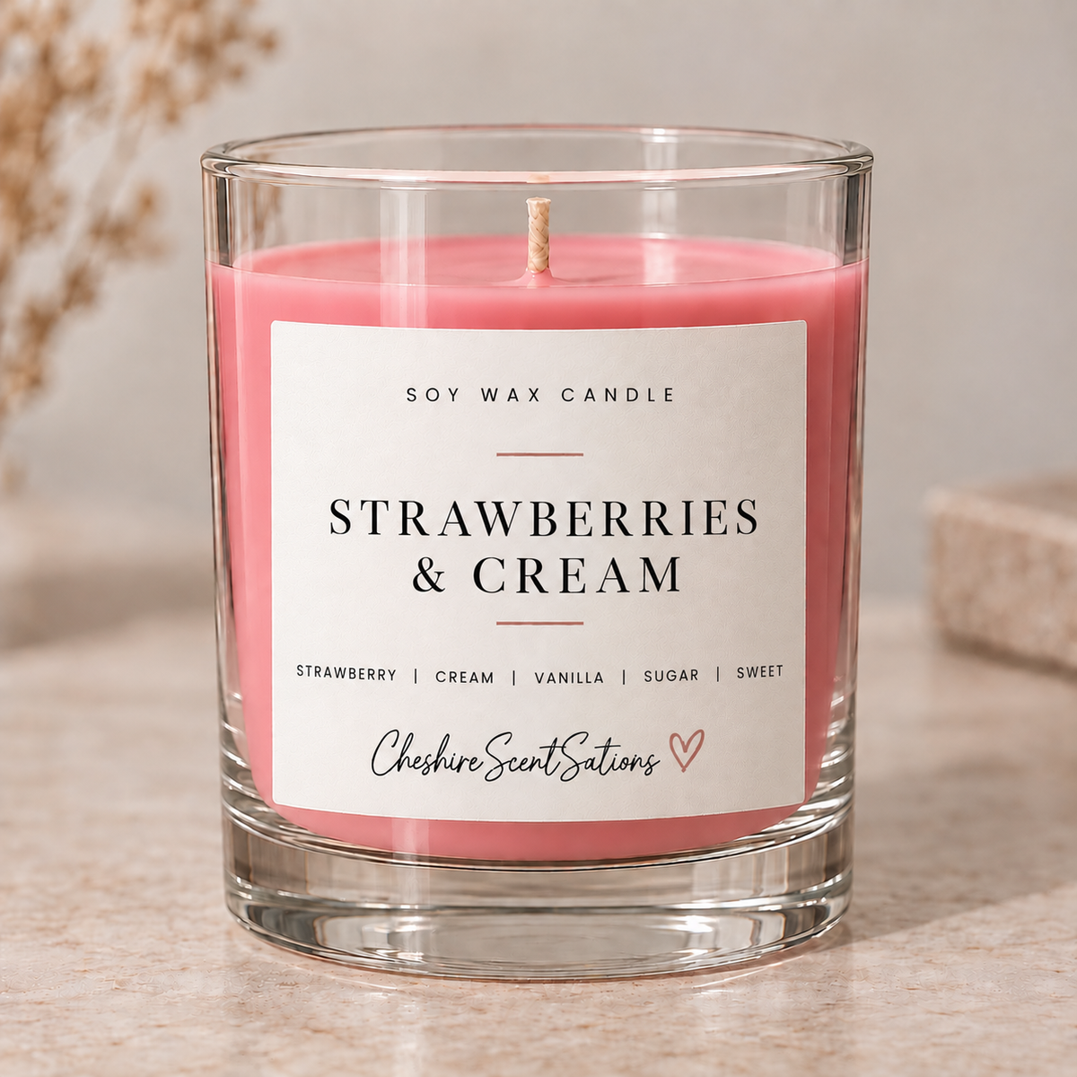 Strawberries & Cream | Soy Wax Candle