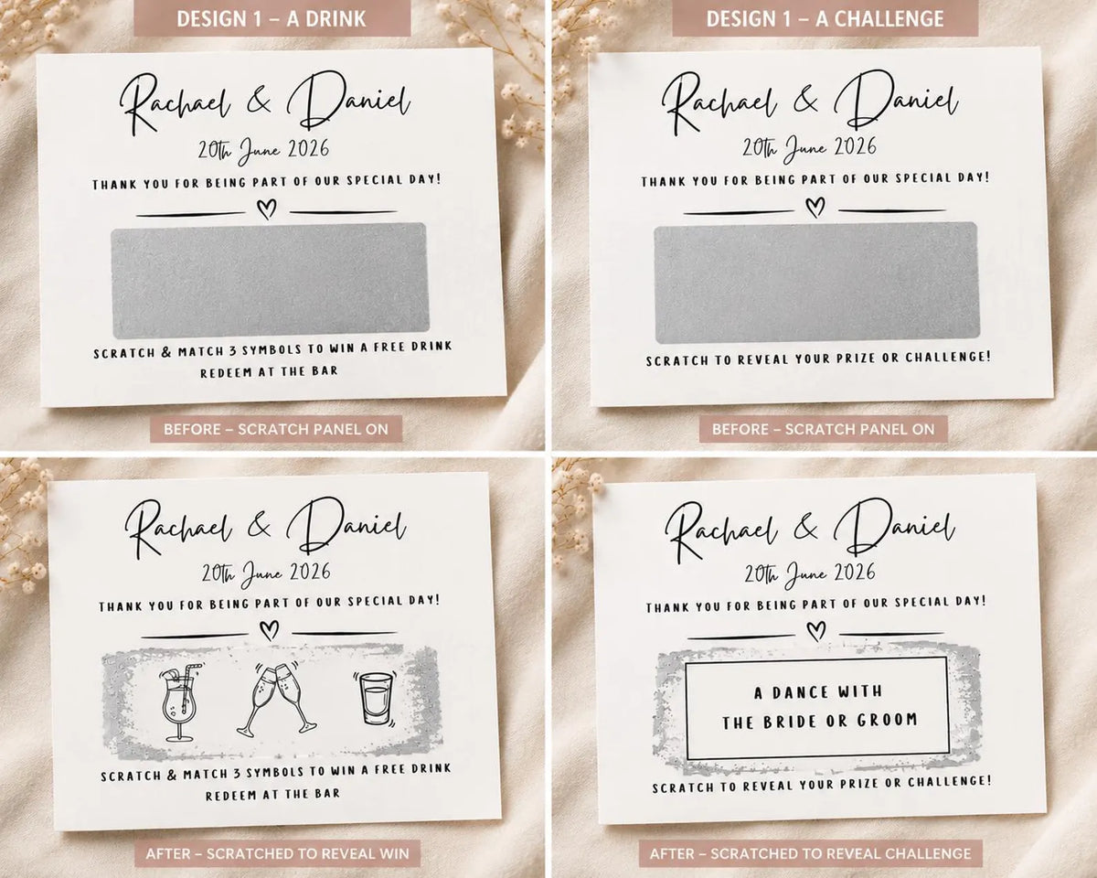 Wedding Scratch Cards