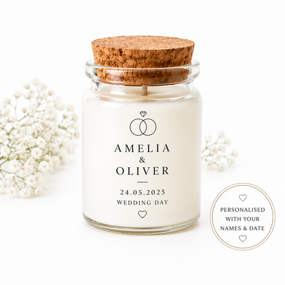 Wedding Favours Personalised Candles