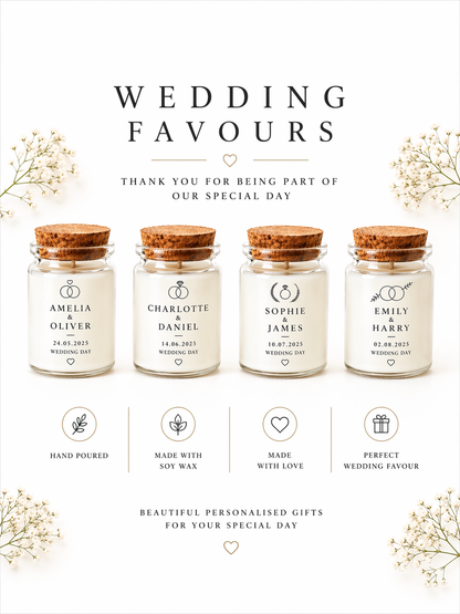 Wedding Favours Personalised Candles