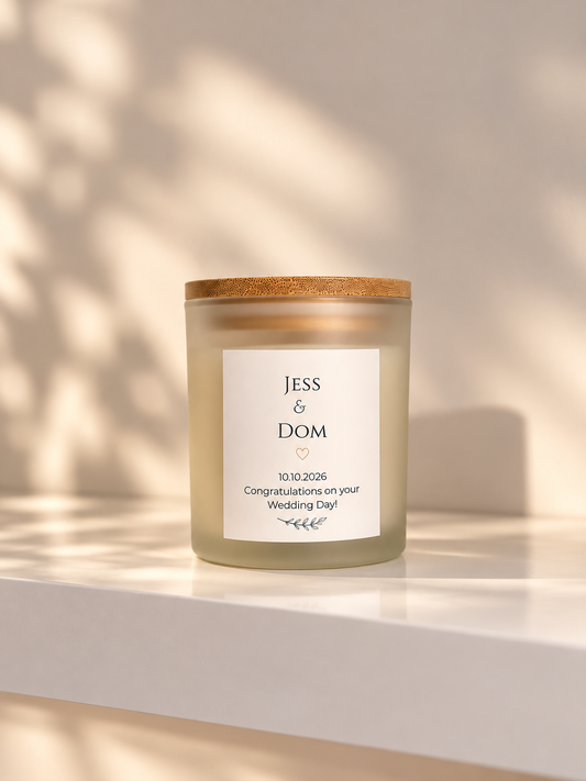 Personalised Wedding Gift Set | Soy Wax Candle