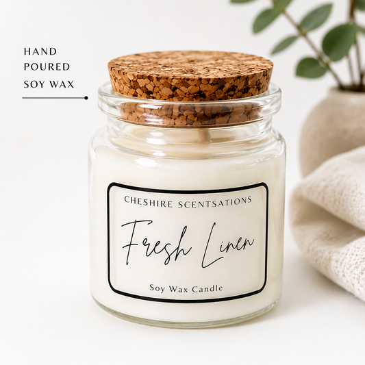 Luxury Soy Wax Candle Fresh Linen, Flower Bomb & Paradox Hand Poured Gift