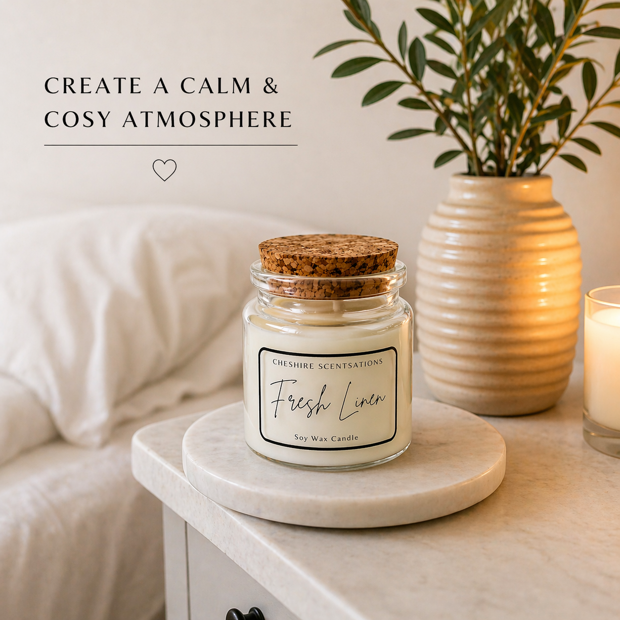 Luxury Soy Wax Candle Fresh Linen, Flower Bomb & Paradox Hand Poured Gift