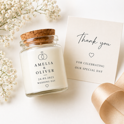 Wedding Favours Personalised Candles