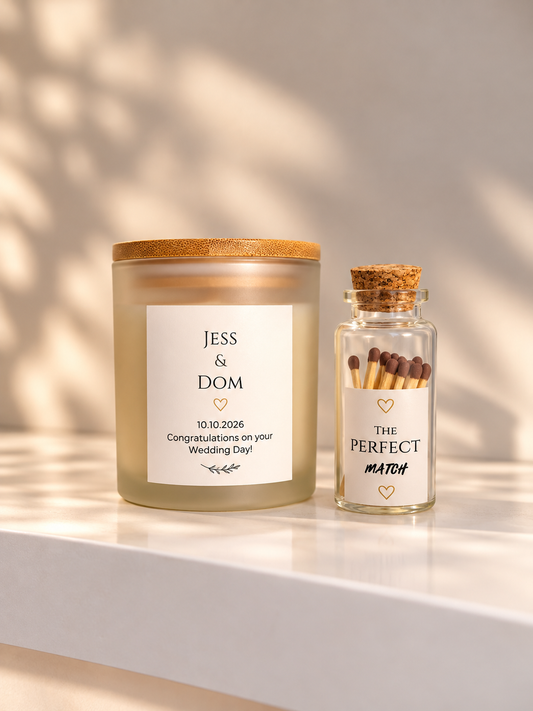 Personalised Wedding Gift Set | Soy Wax Candle