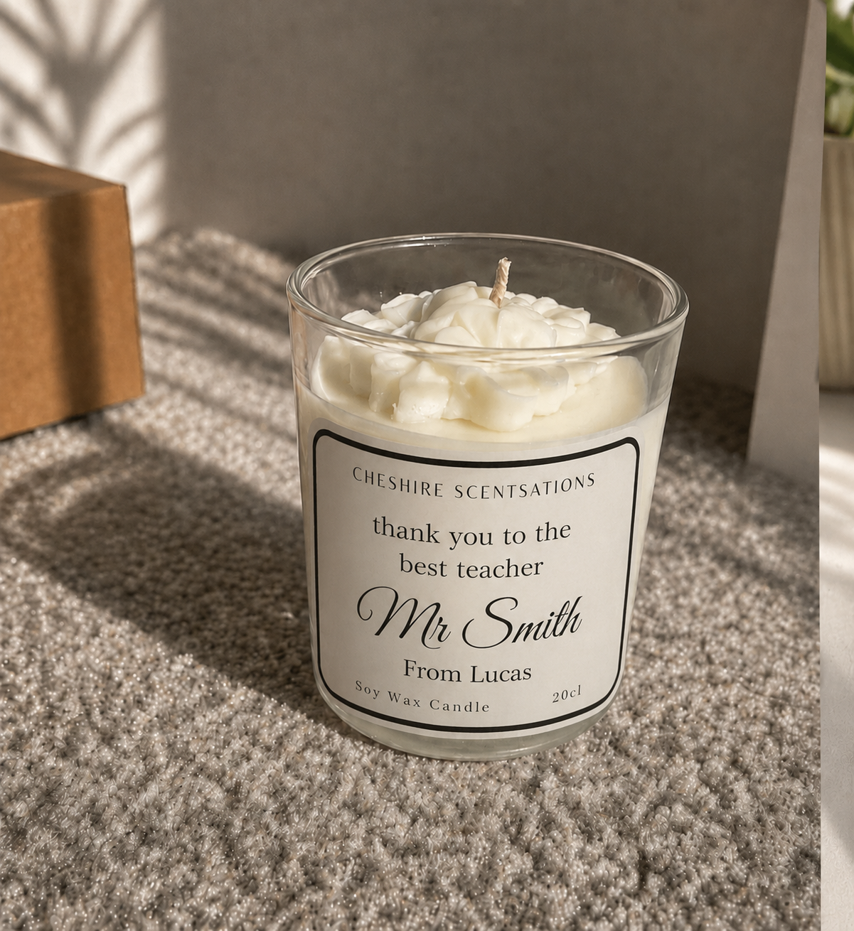 Personalised Thank You Candle - End of Term