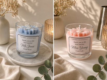 Personalised Thank You Candle - End of Term
