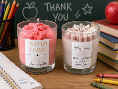 Personalised Thank You Candle - End of Term