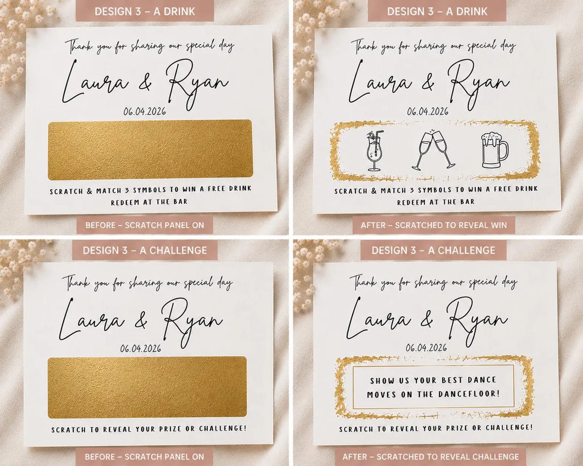 Wedding Scratch Cards