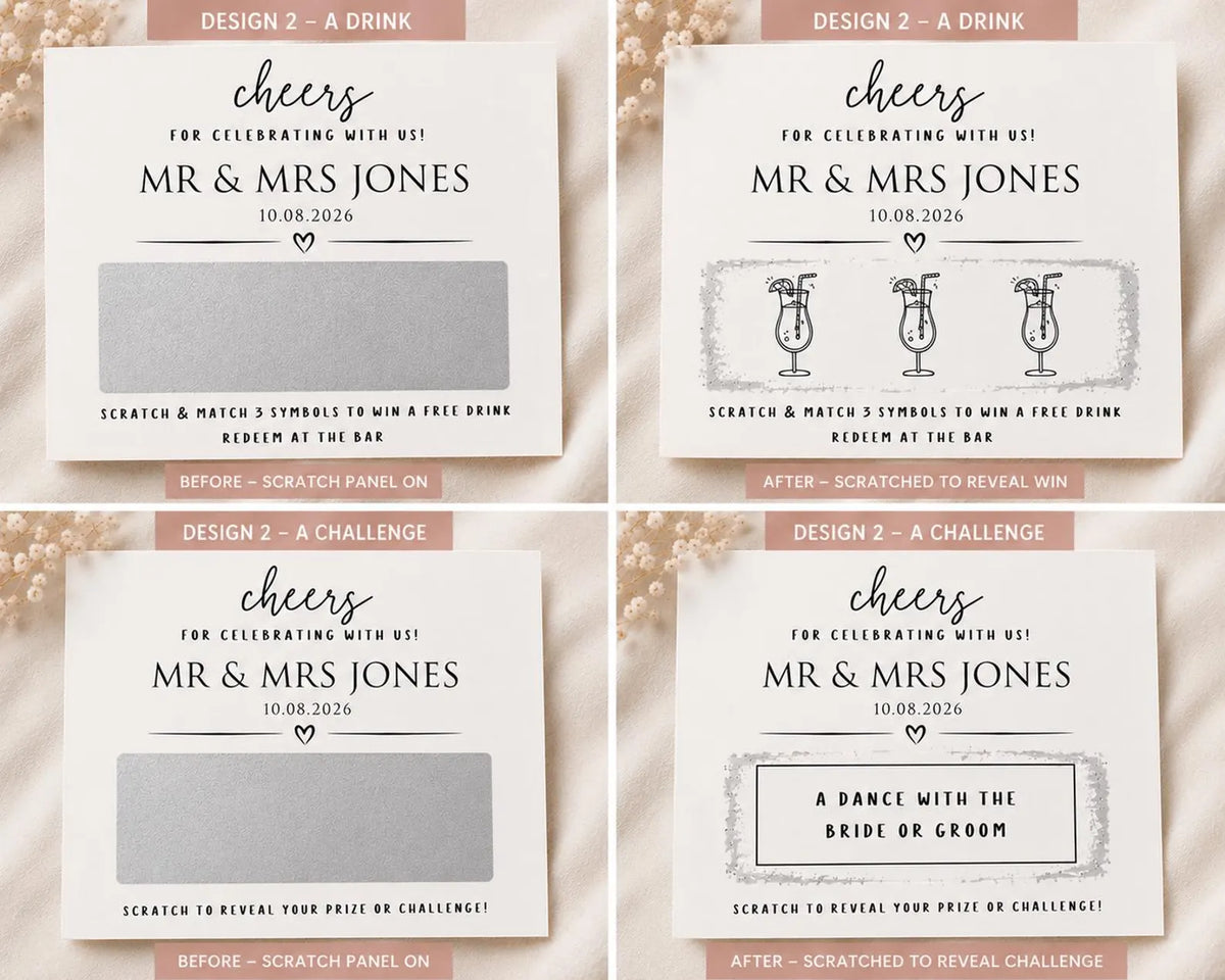 Wedding Scratch Cards