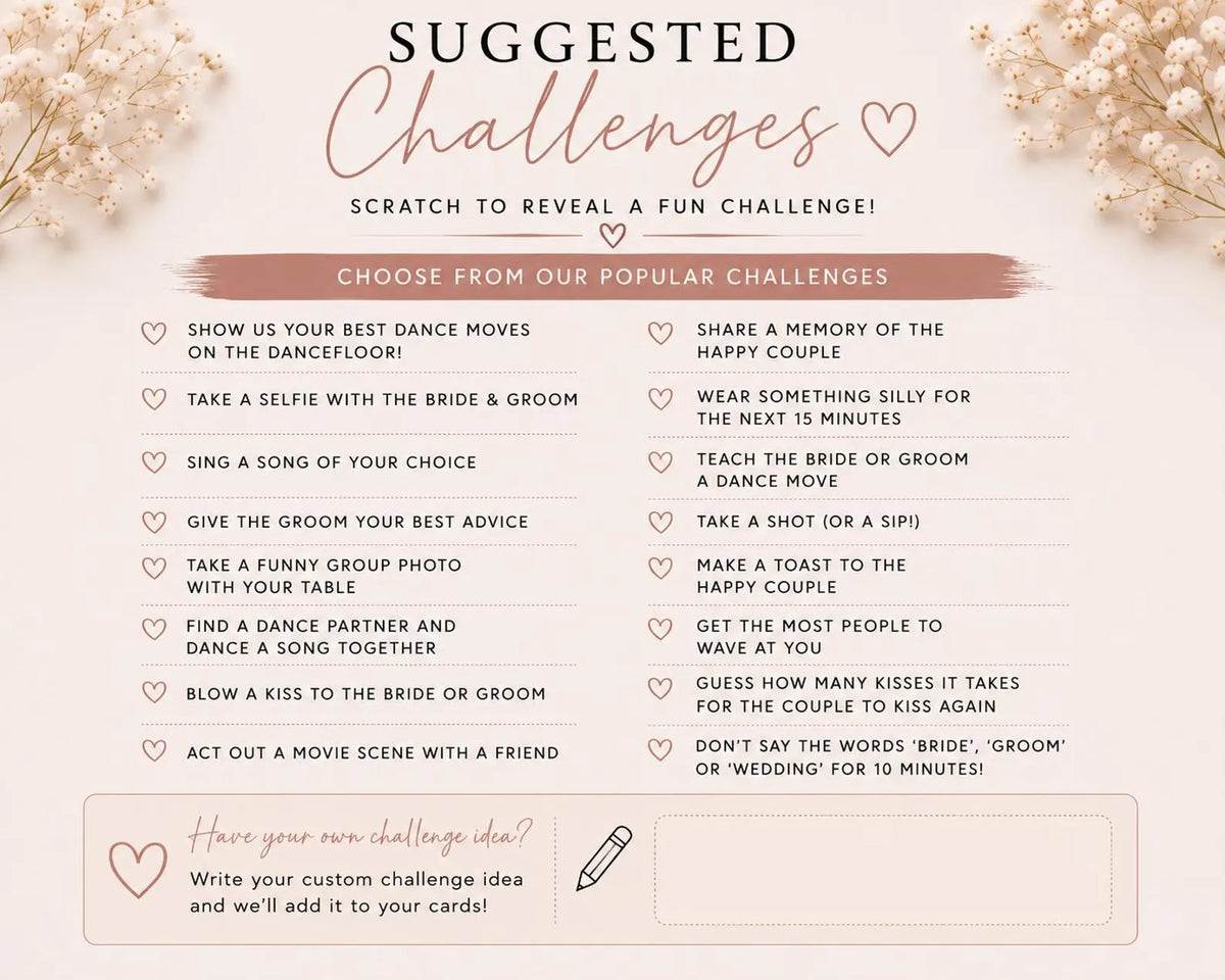 Wedding Scratch Cards
