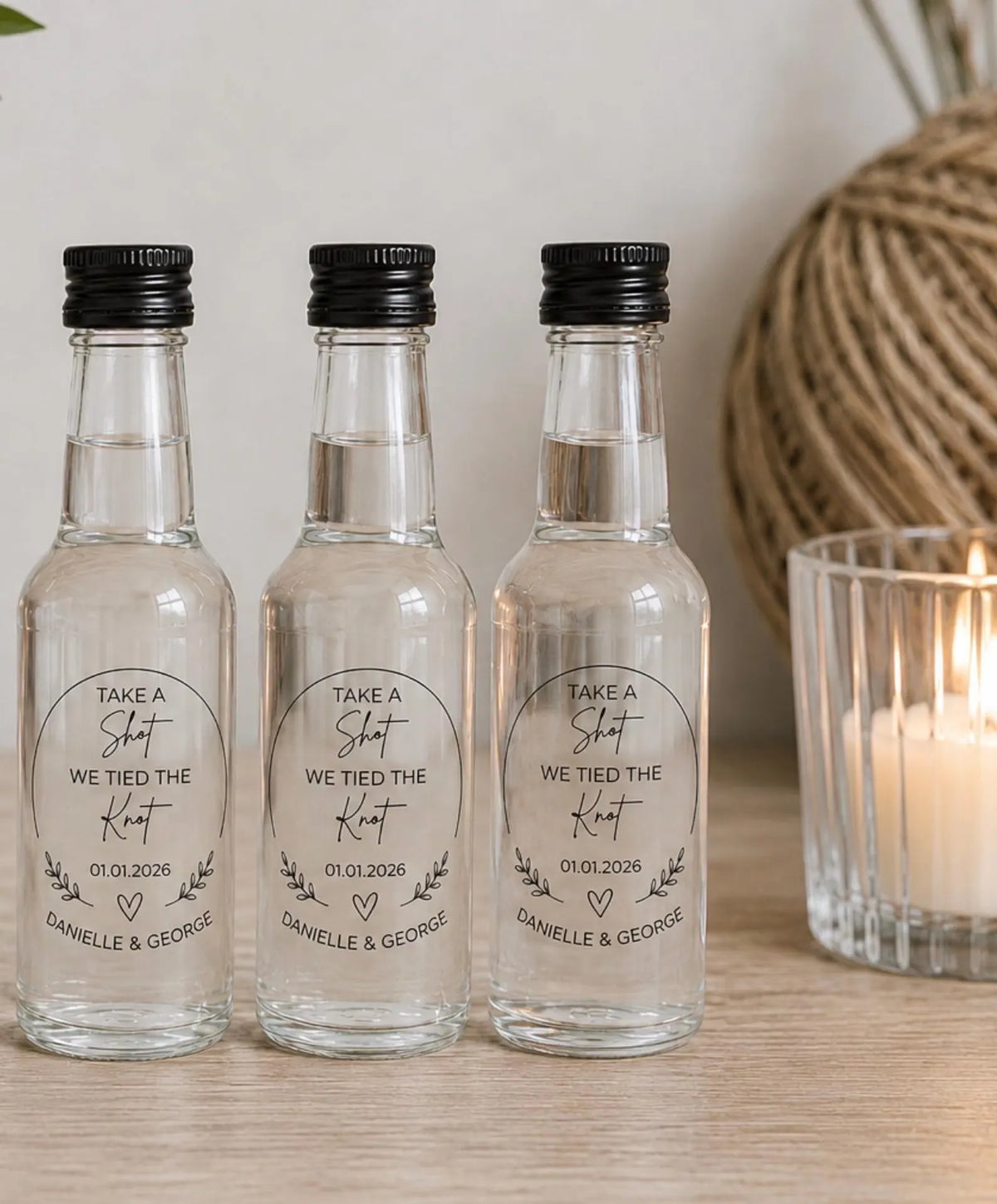 Shot Bottles (Glass or Plastic)